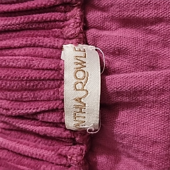 Cynthia Rowley Soft Wide Wale Corduroy Skirt Elastic Back Gold Button Detail - Picture 3 of 8